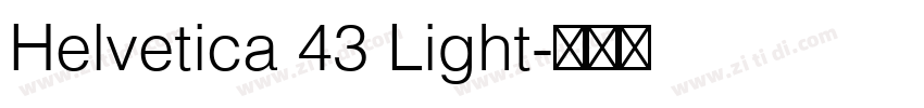 Helvetica 43 Light字体转换